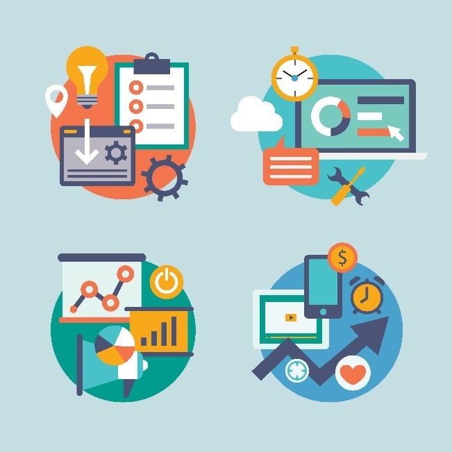 Grafik zur Digitalisierung und Prozessoptimierung für Steuerberater