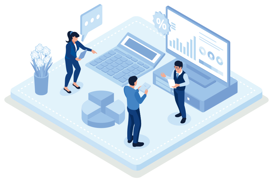 Grafik zur Ermittlung der Unternehmenssteuern mit der Steuererklärung-Software
