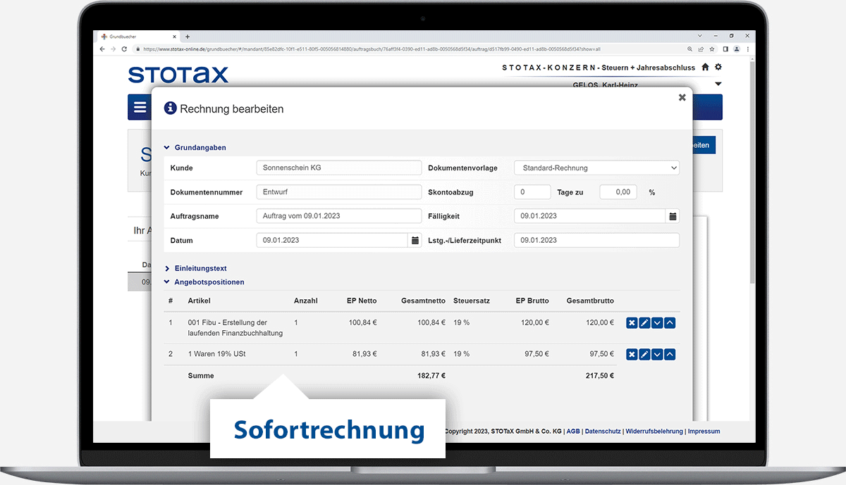 GIF zum Verschicken von Rechnungen als Mail